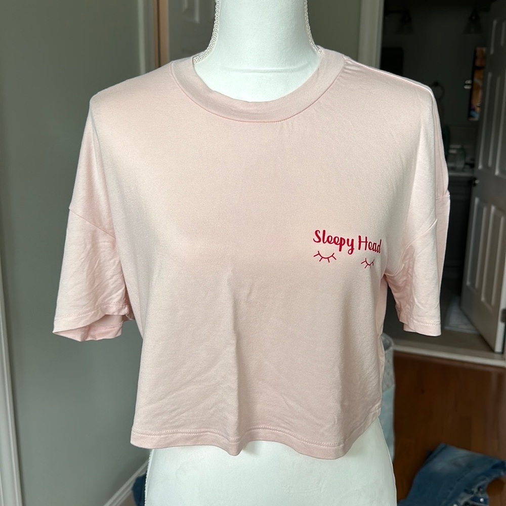 Missguided Pink Crop Top Tee